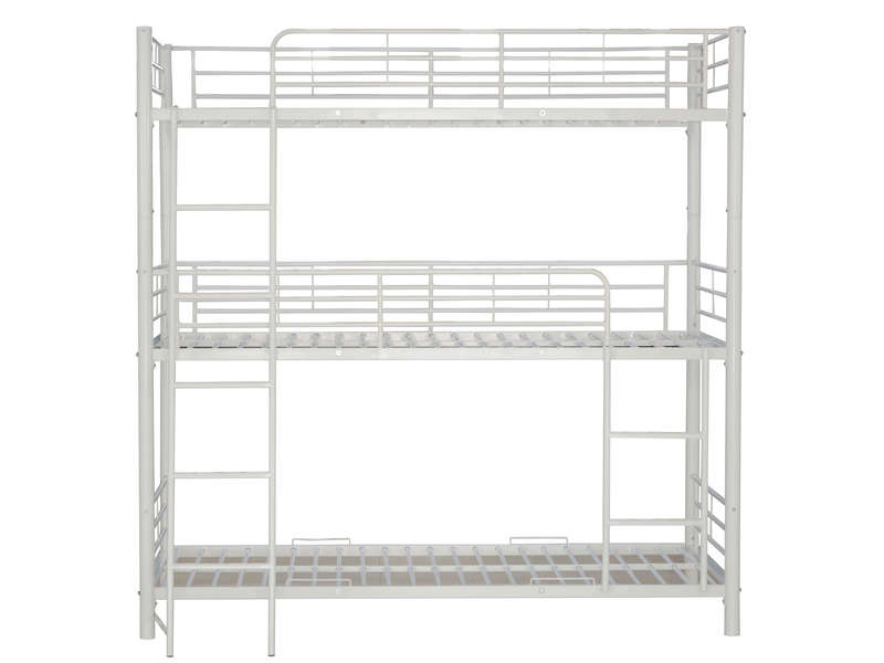 LIT SUPERPOSÉ TRIO EN METAL BLANC 1 PLACE 90x190 cm