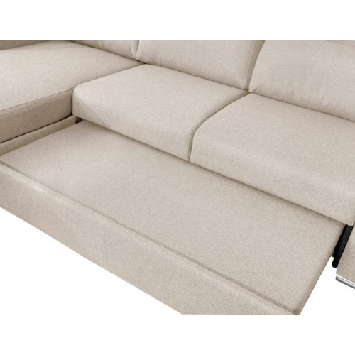 Canapé d'angle réversible convertible en tissu