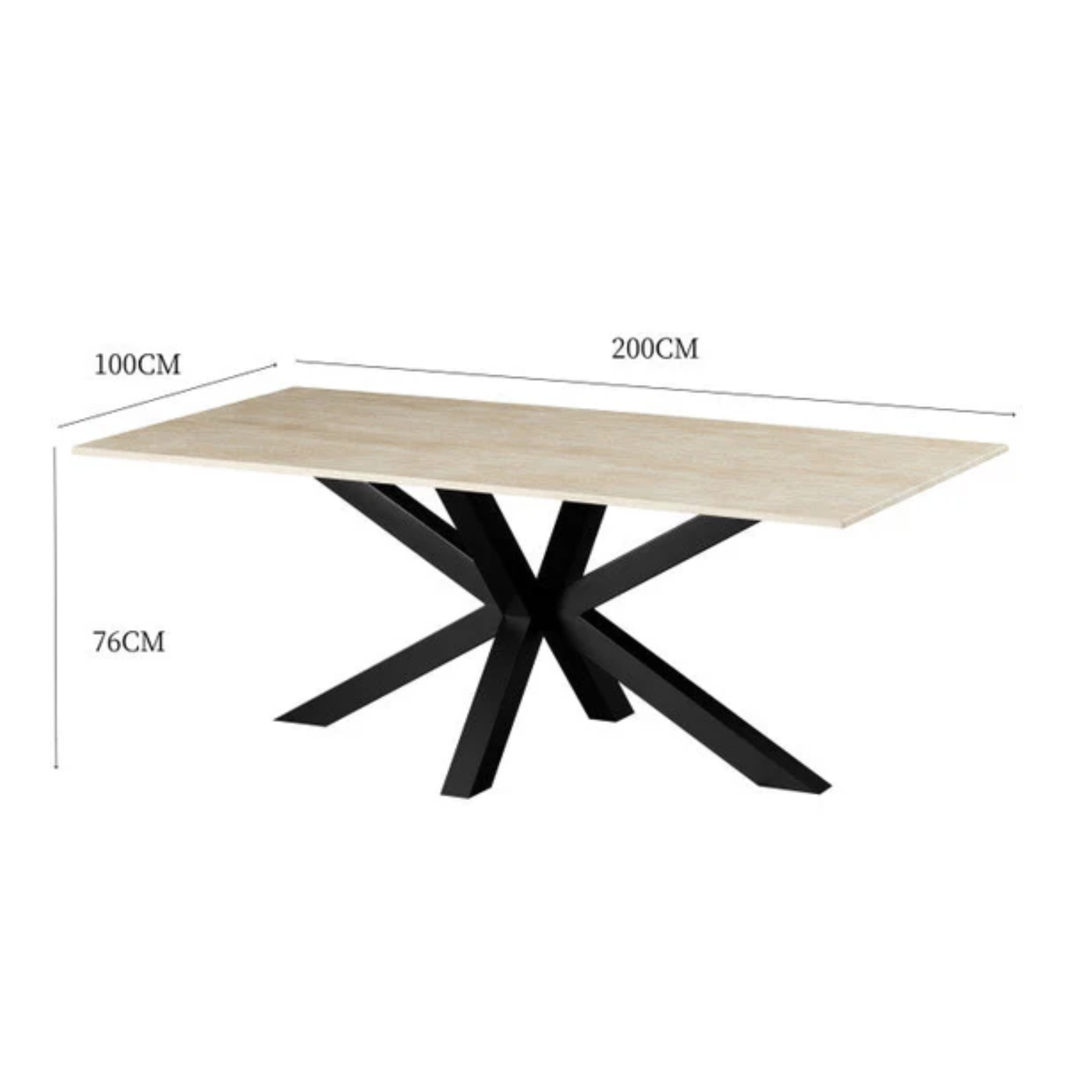 Table à Manger en Marbre Artificiel avec piétement en acier