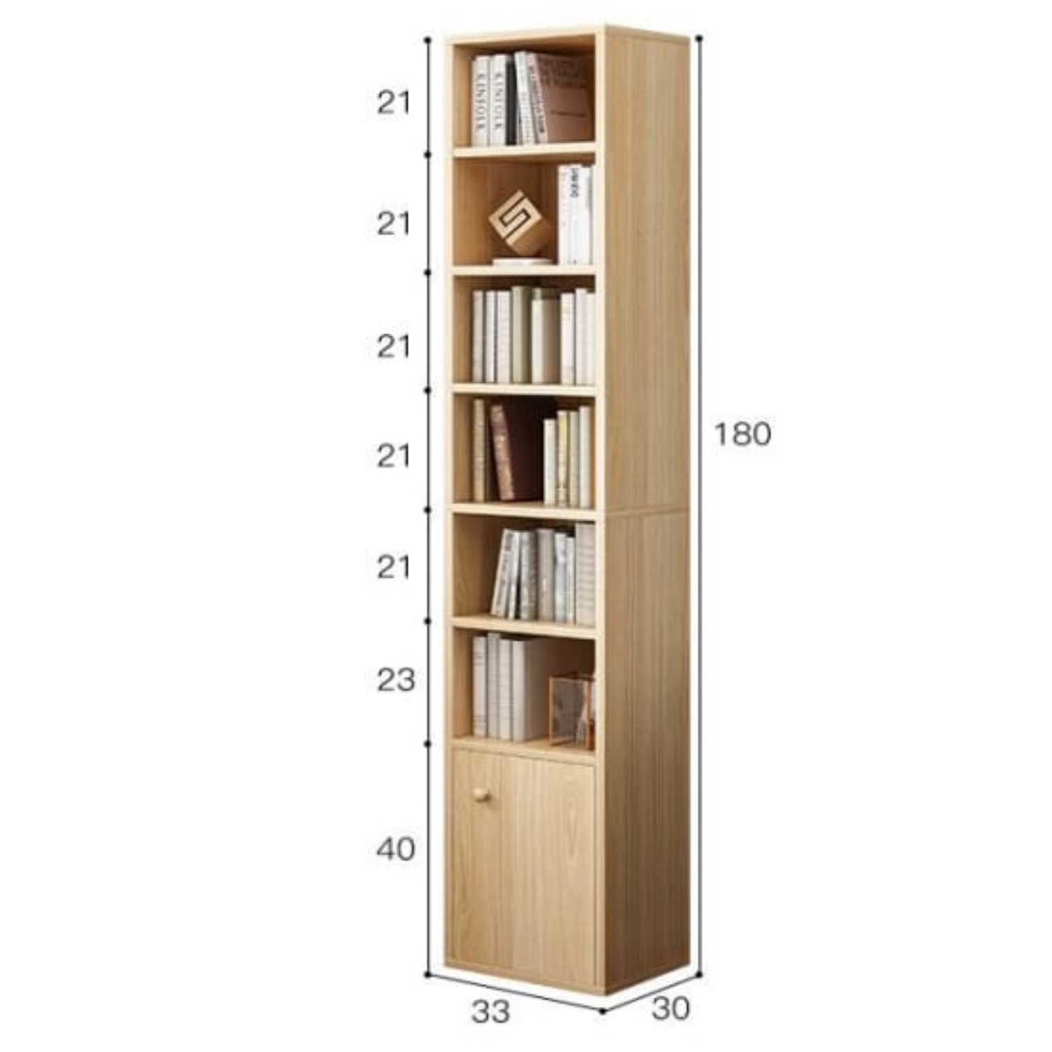 Bibliothèque en Bois – 180×33×30 cm