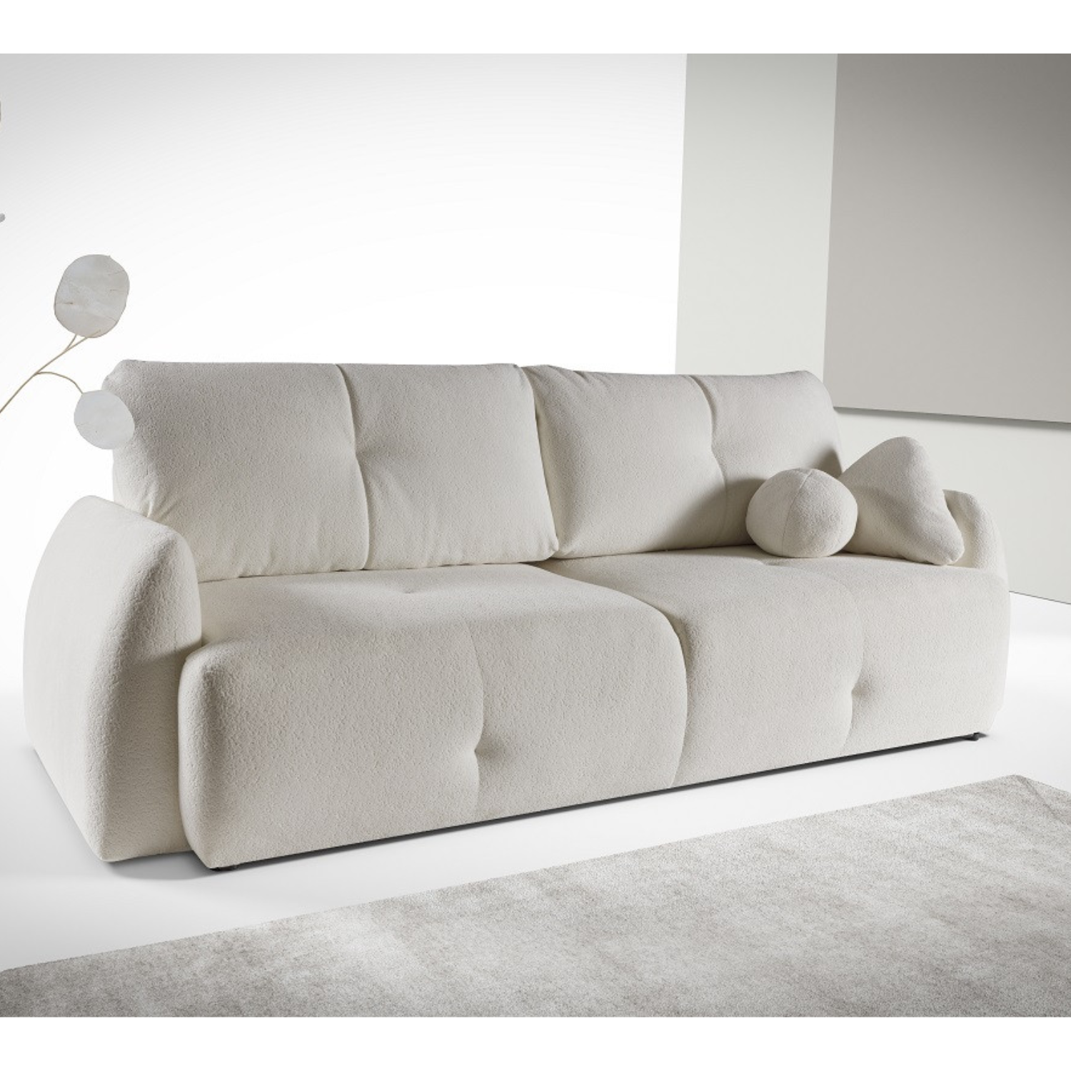 Canapé convertible 3 places avec coffre – Couchage 200x144 cm, design moderne