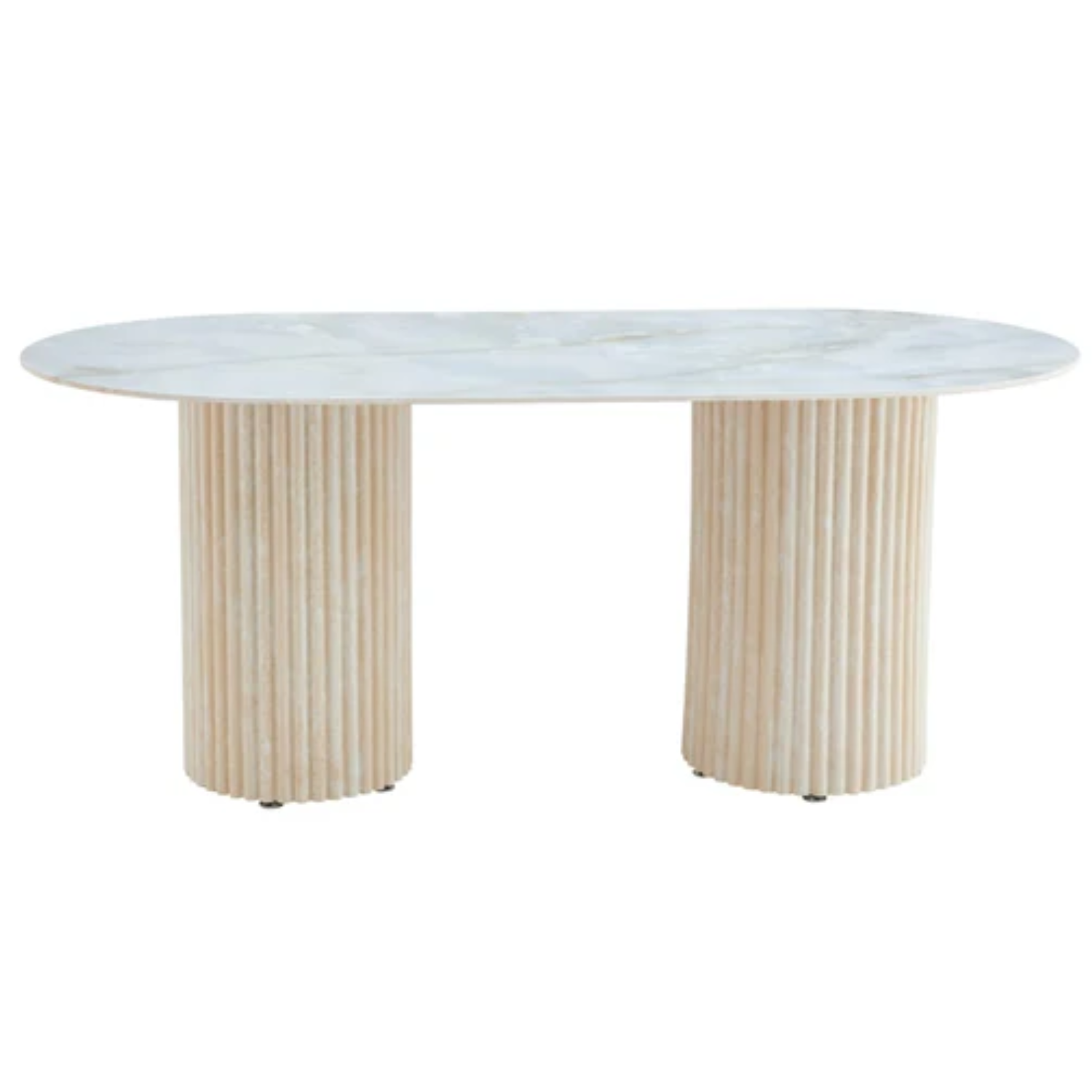 Table à Manger –Plateau Céramique Travertin ou Moka, Pieds Métal – Élégance Moderne 180x90 cm