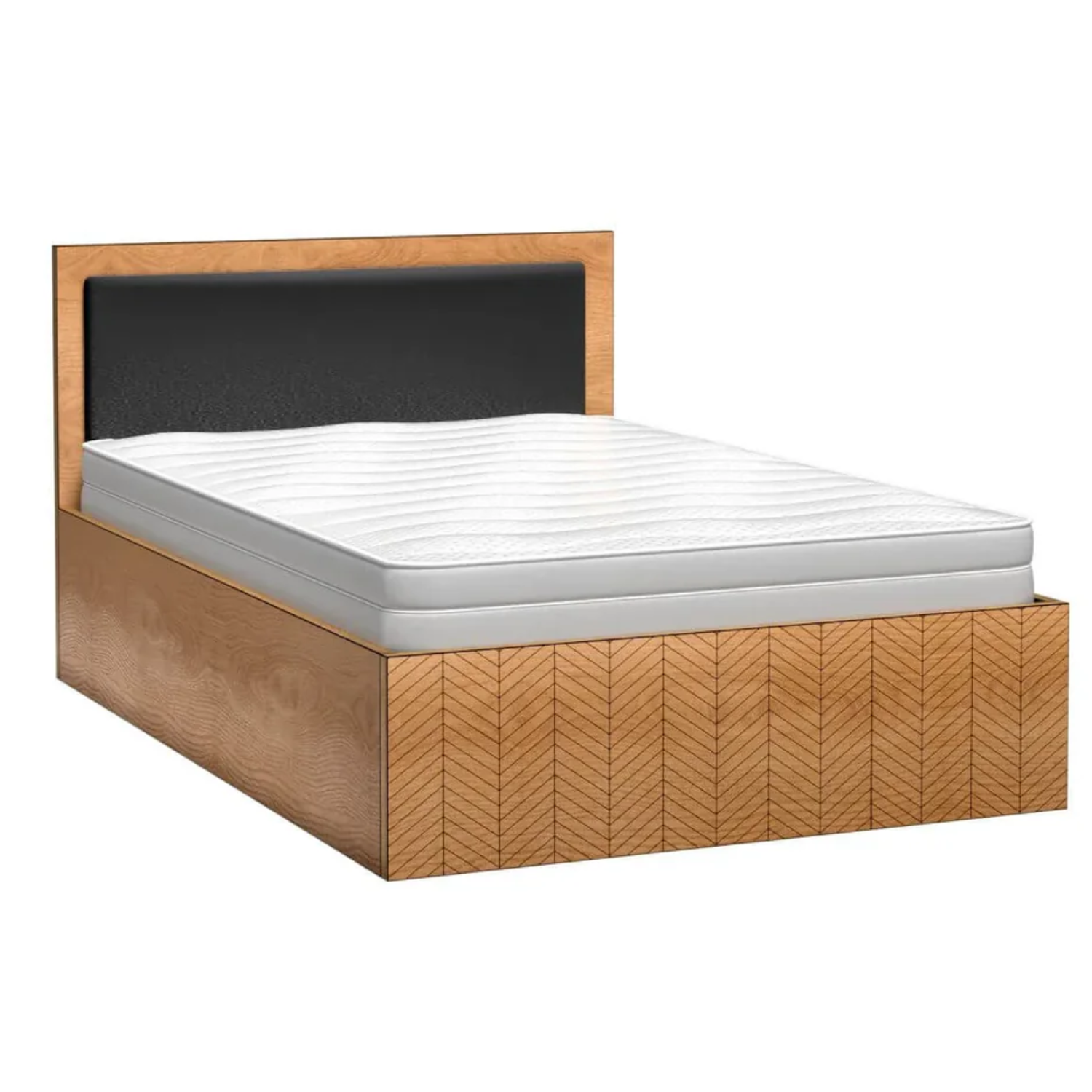 Lit double – Design classique, finition élégante, 140x200 ou 160x200 cm