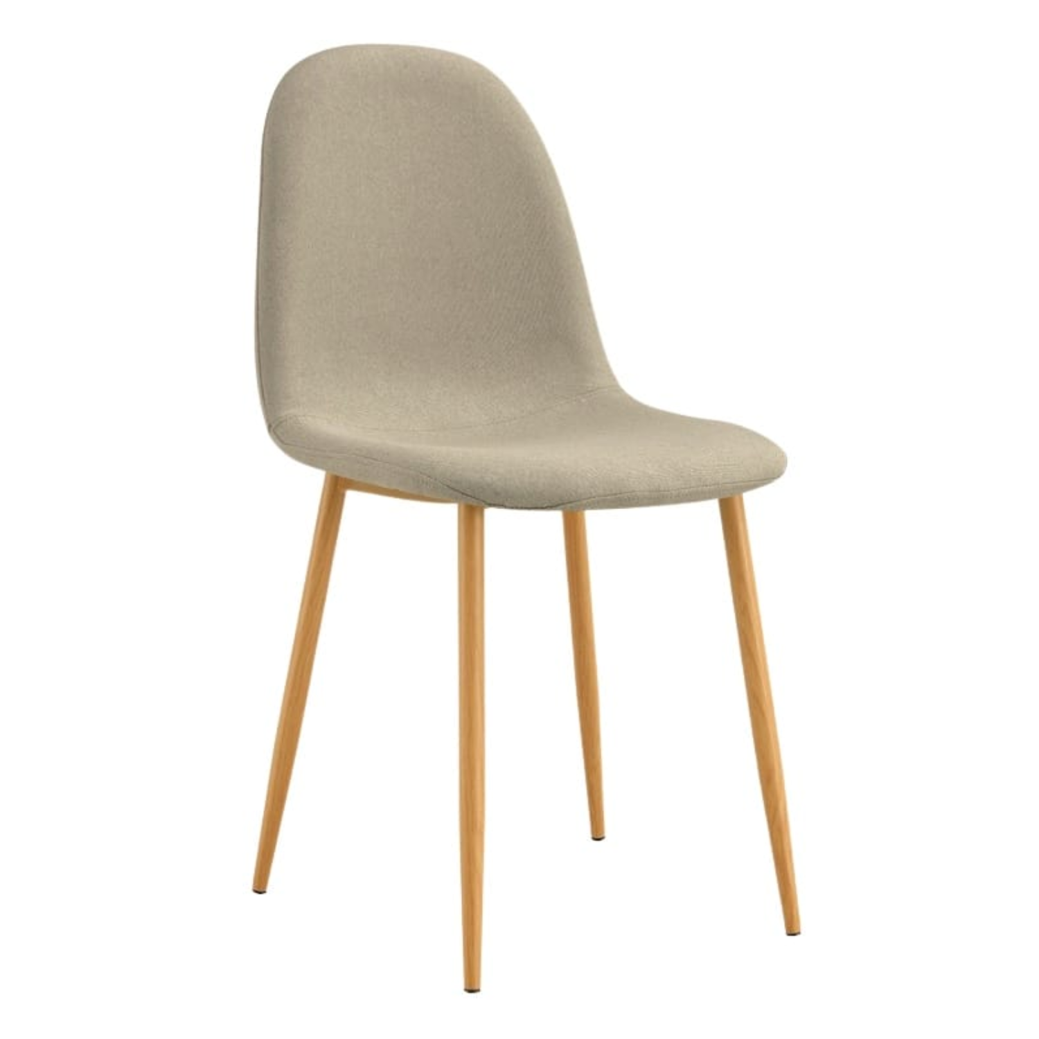 Chaise scandinave avec piètement bois et assise en tissu