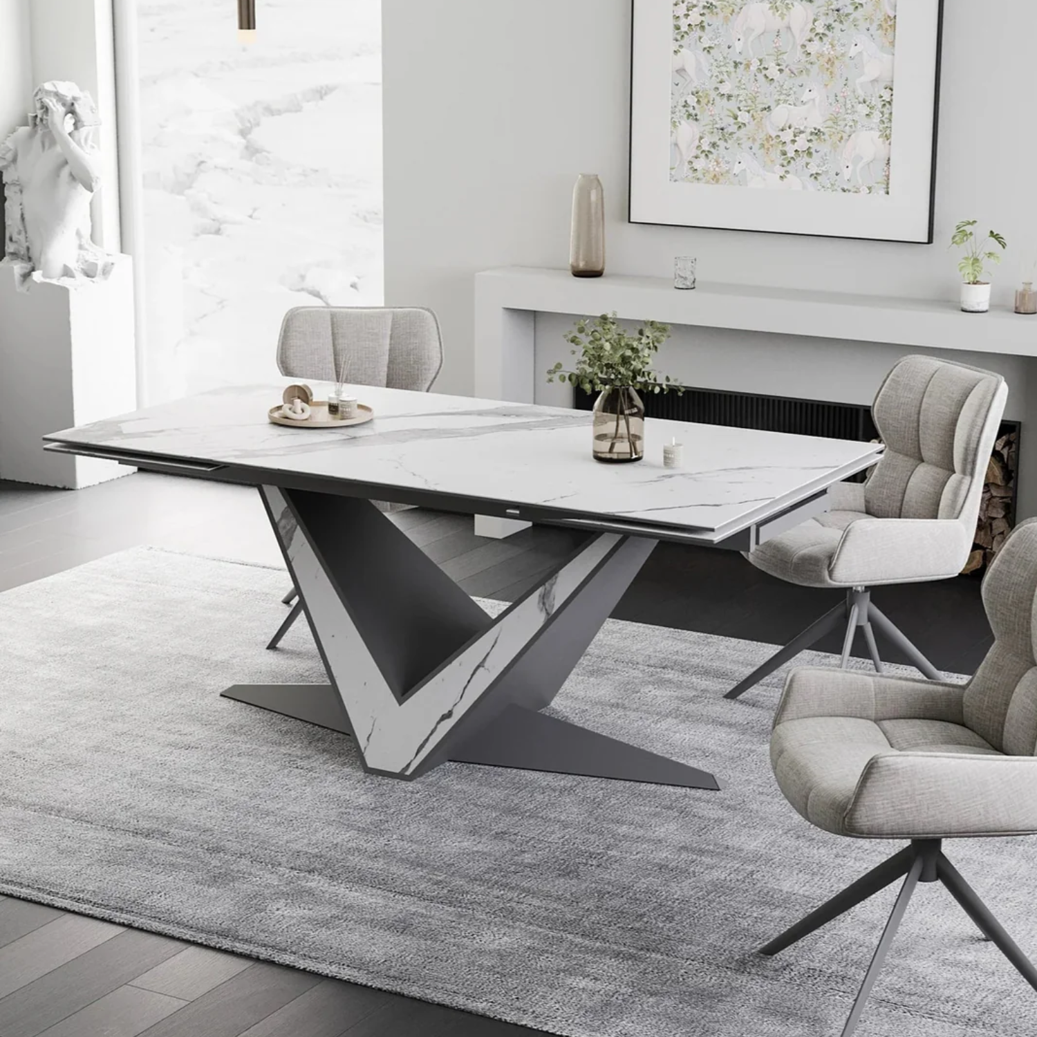 Une table de salle à manger design extensible et élégante : la collection Luisa