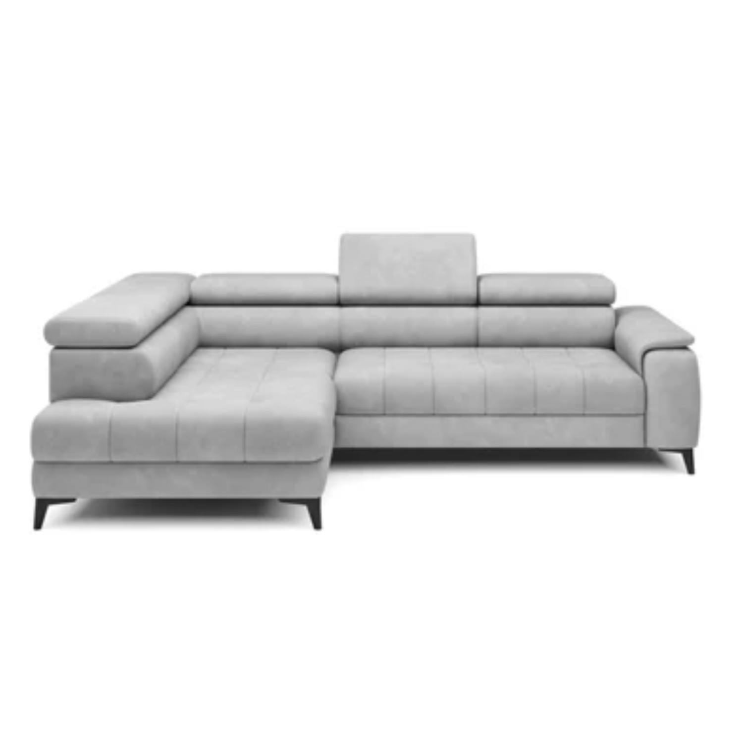 Canapé d’angle convertible électrique avec appuie-têtes réglables