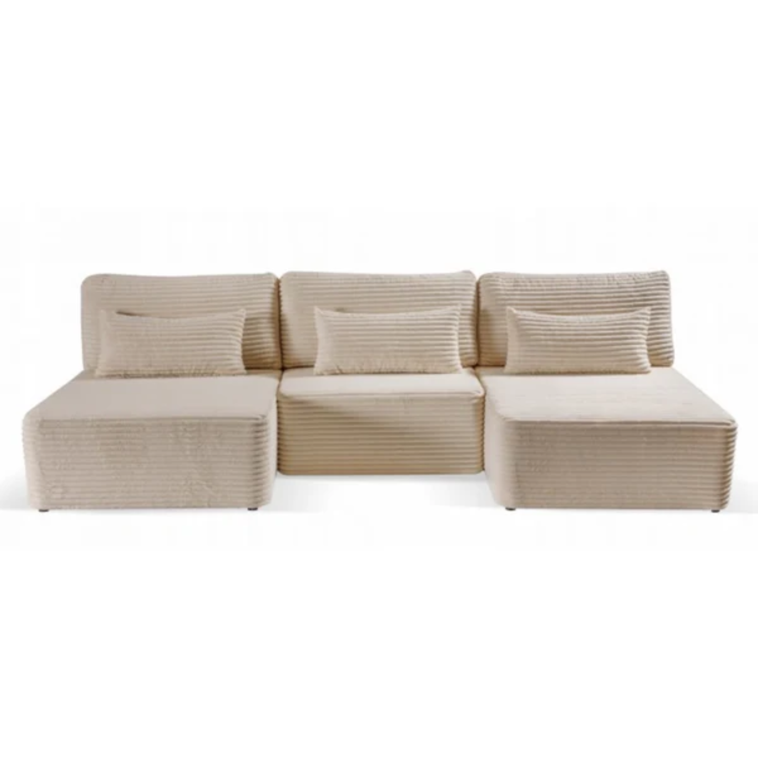 Canapé d’Angle U – Grand Format avec Fonction Lit et Coffre Intégré