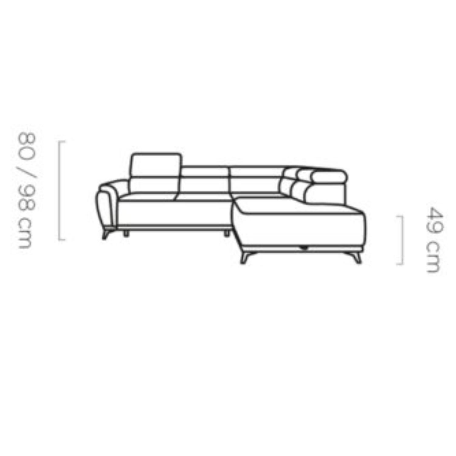 Canapé d’angle SORELI avec fonction couchage et rangement