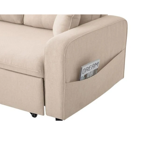 Canapé d'angle convertible réversible en tissu
