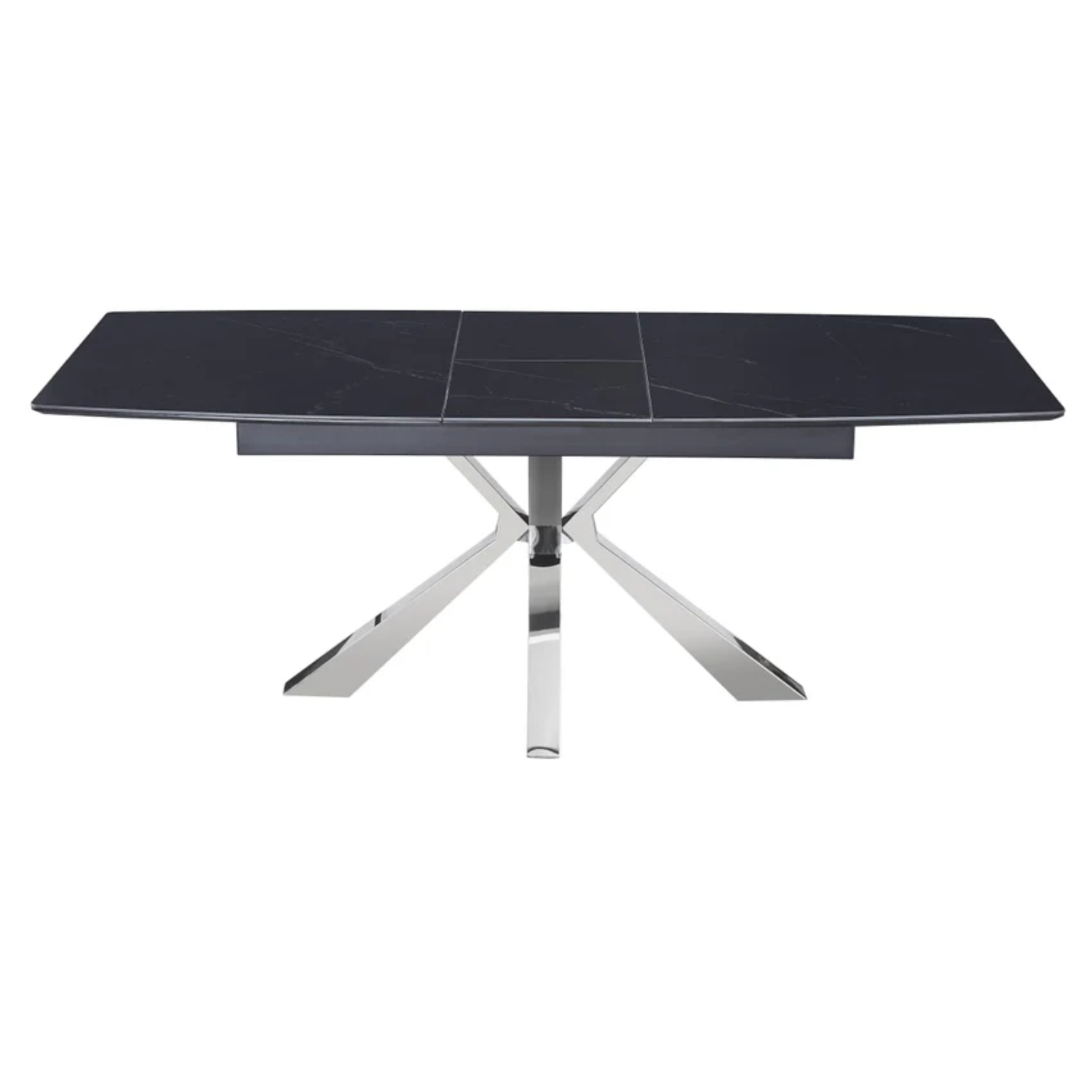 Table a manger extensible en marbre et pieds métallique