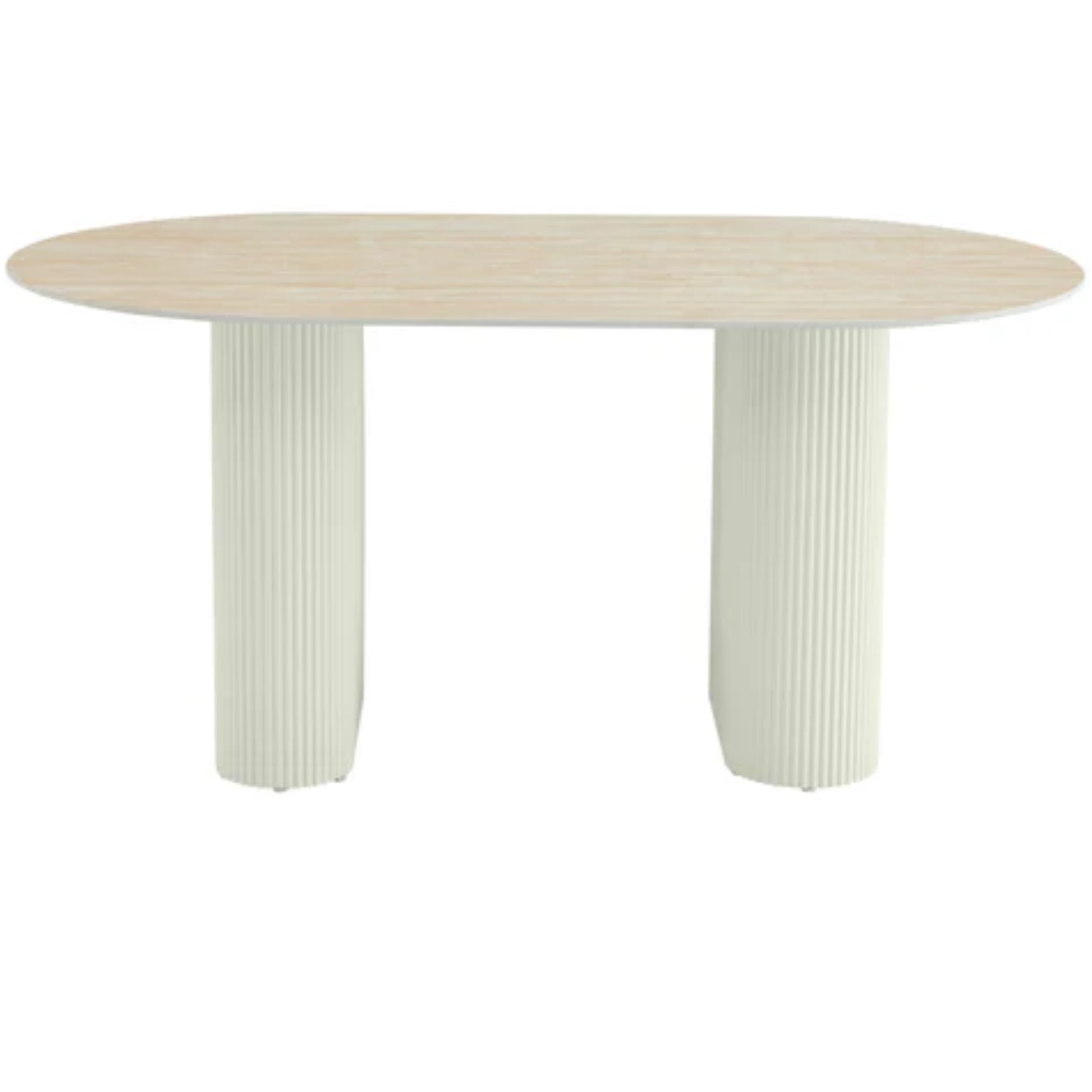 Table à manger – Design pierre naturelle – Plateau céramique marbre ou travertin – Pied effet travertin ou beige – 160 ou 180 cm