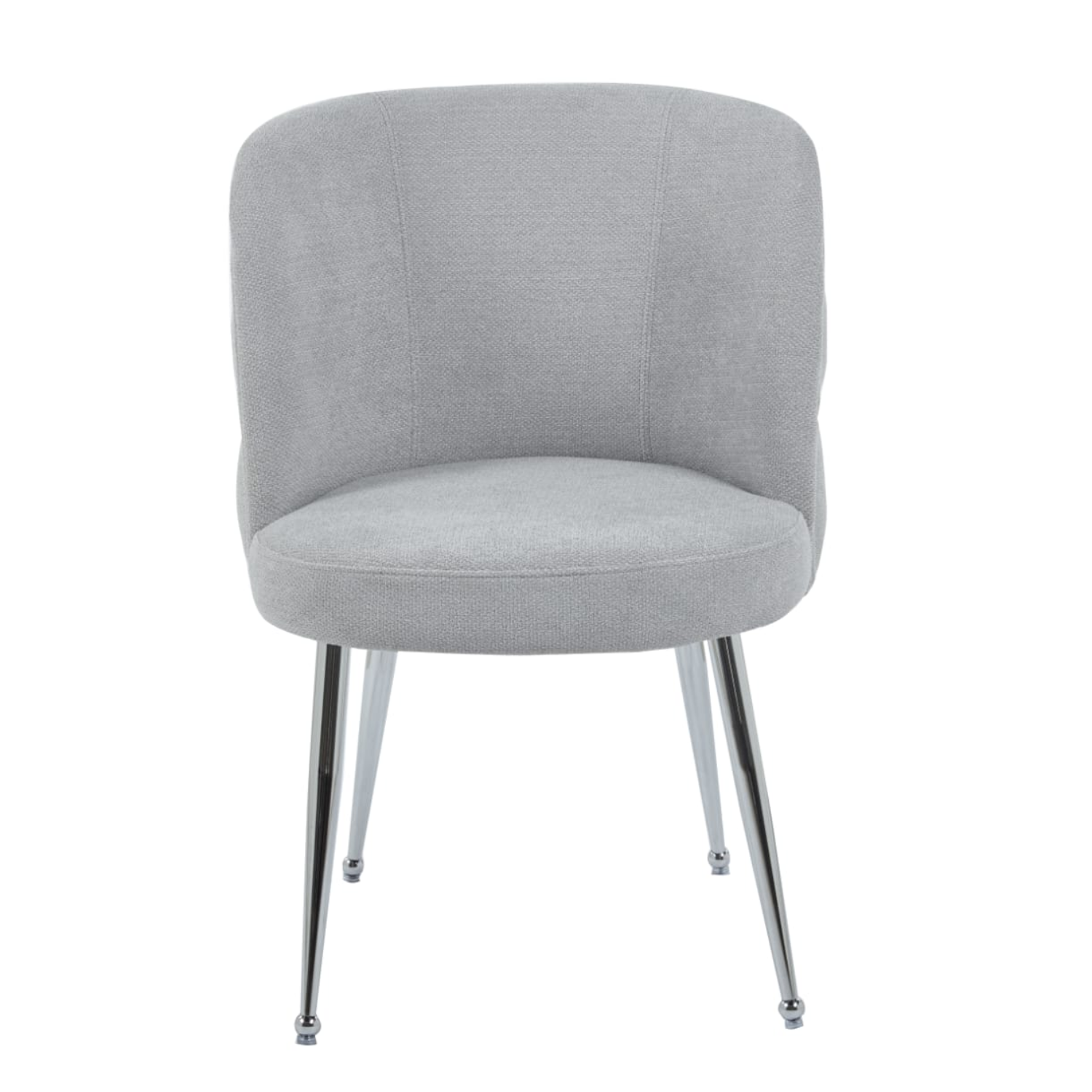 Chaise en tissu effet lin avec piètement métal– Design moderne et confortable