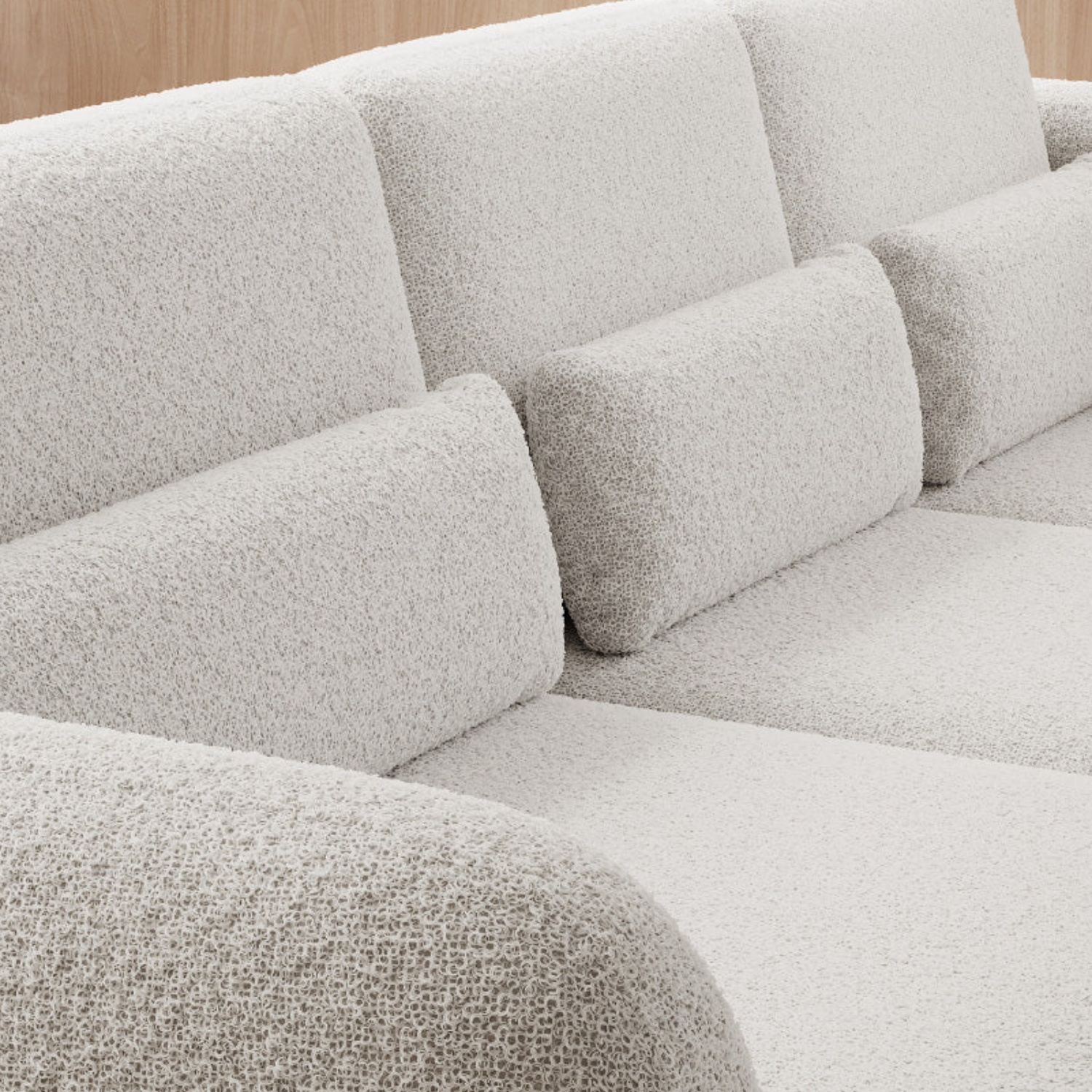 Canapé moderne avec profondeur d’assise réglable et appui-tête coulissant