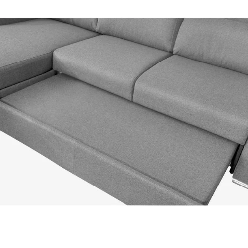 Canapé d'angle réversible convertible en tissu