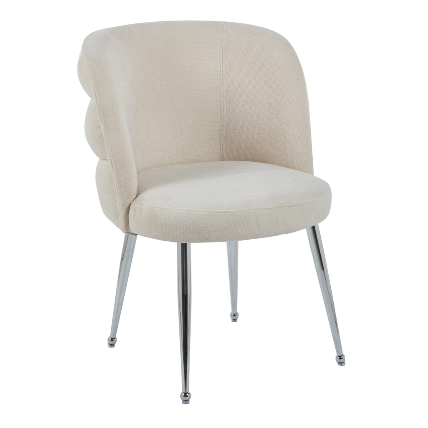 Chaise en tissu effet lin avec piètement métal– Design moderne et confortable