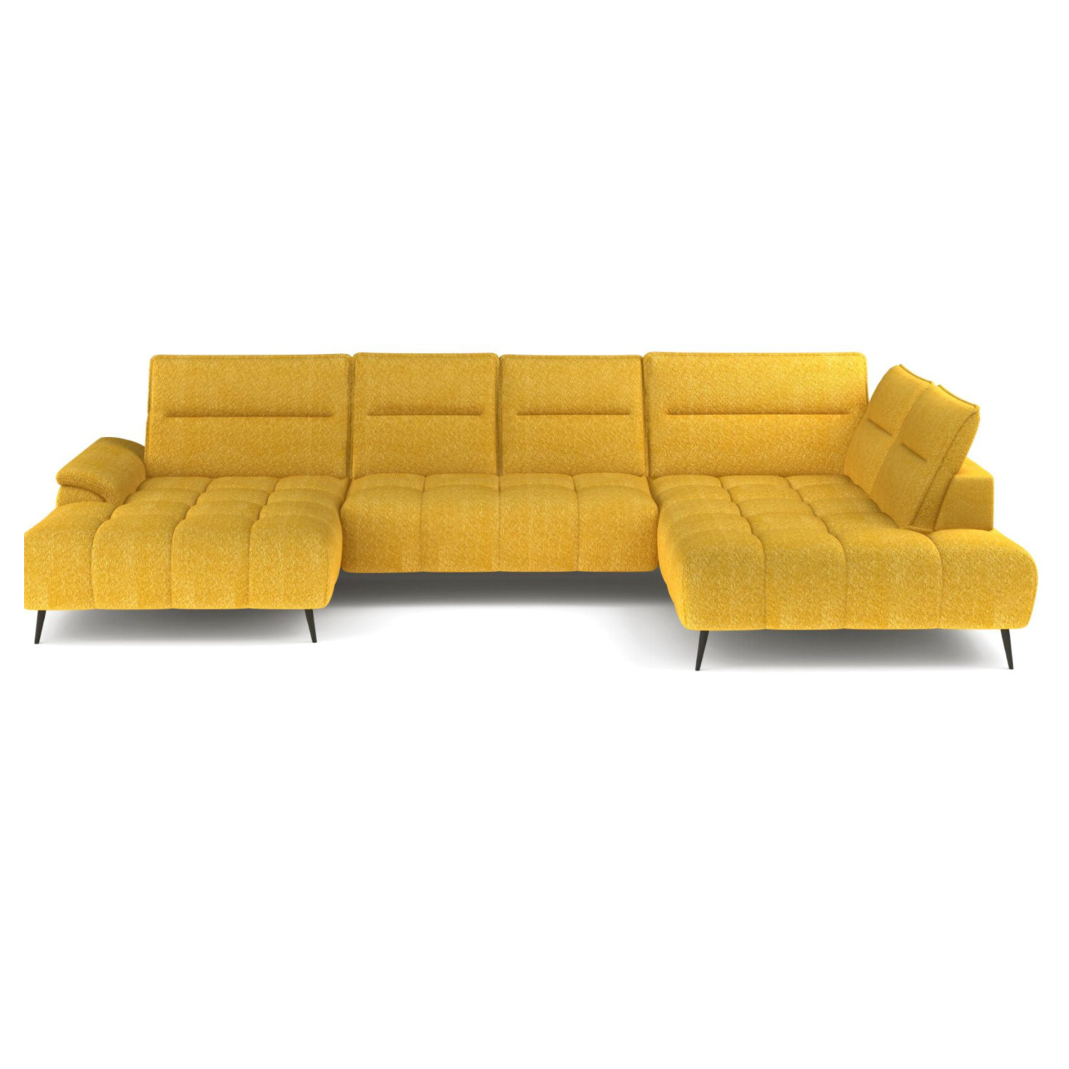 Canapé d’angle – Convertible avec rangement, têtières réglables & design moderne (S, L, XL)