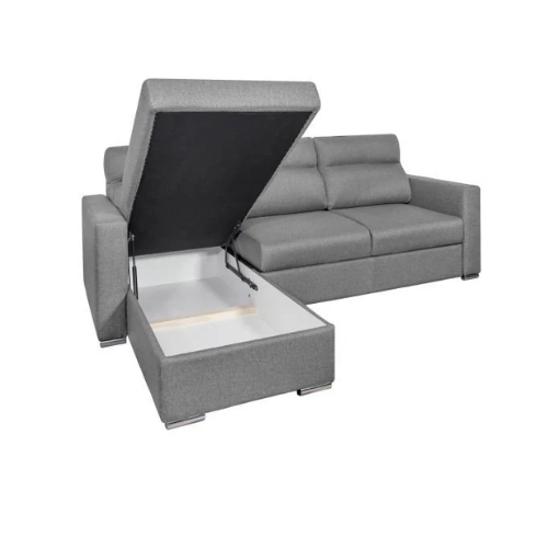 Canapé d'angle réversible convertible en tissu