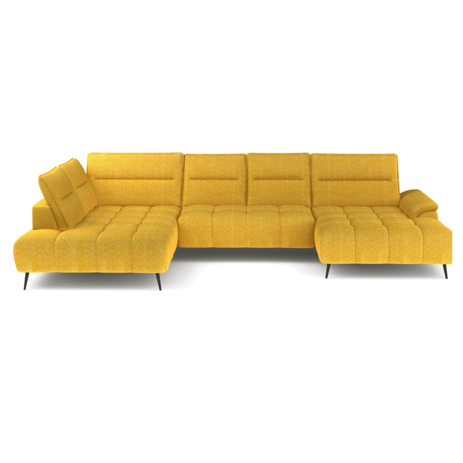 Canapé d’angle – Convertible avec rangement, têtières réglables & design moderne (S, L, XL)