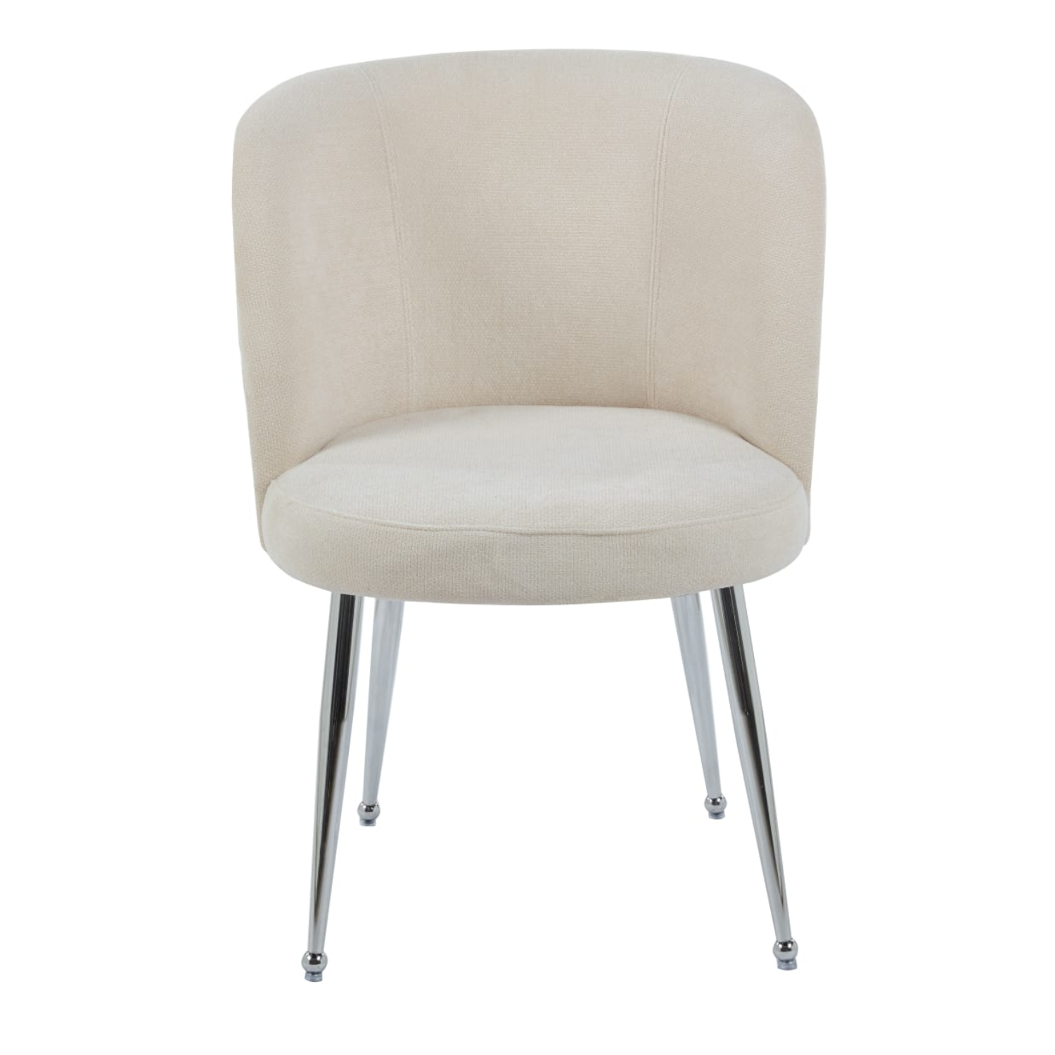 Chaise en tissu effet lin avec piètement métal– Design moderne et confortable