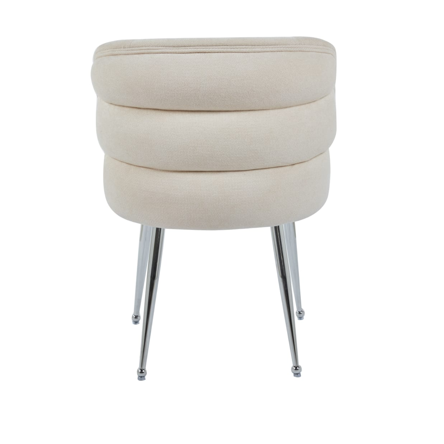 Chaise en tissu effet lin avec piètement métal– Design moderne et confortable