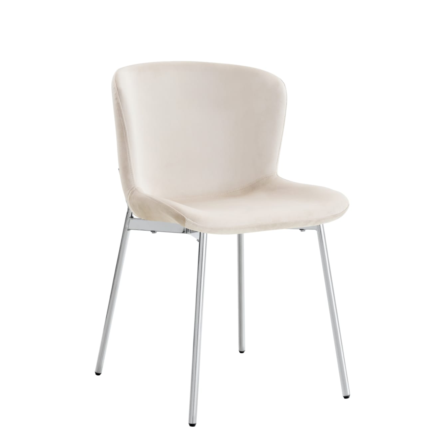 Chaise en Assise velours avec structure métallique dorée, style moderne