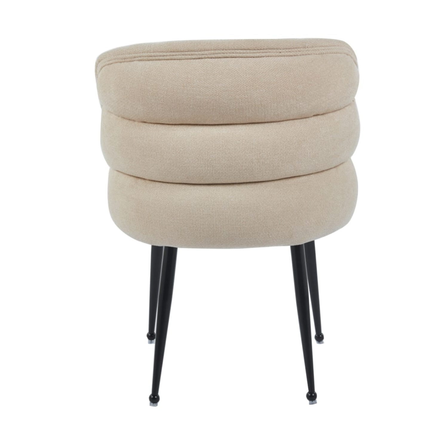 Chaise en tissu effet lin avec piètement métal– Design moderne et confortable