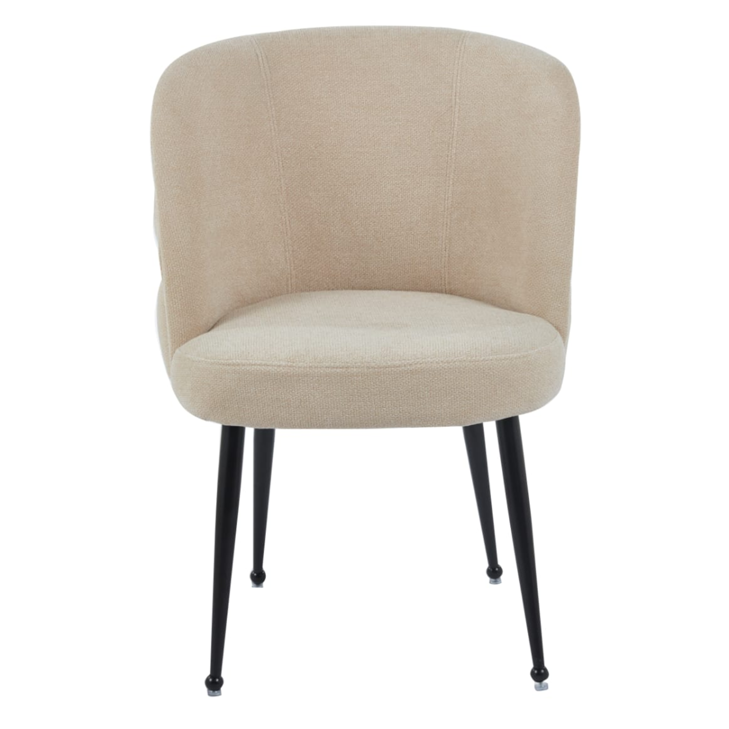 Chaise en tissu effet lin avec piètement métal– Design moderne et confortable