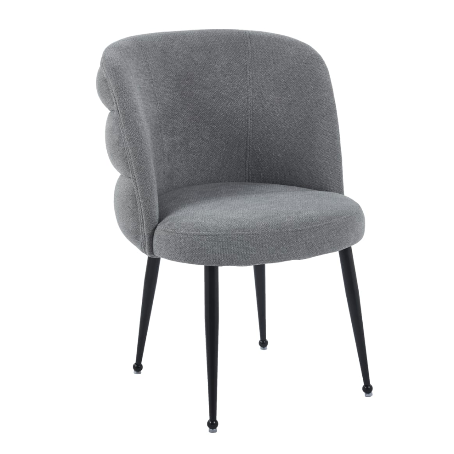 Chaise en tissu effet lin avec piètement métal– Design moderne et confortable