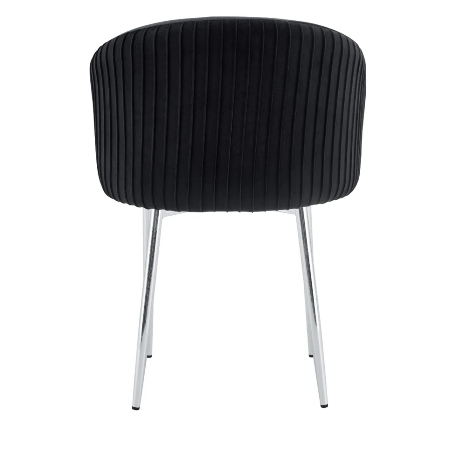 Chaise avec assise en velours et piètement en acier