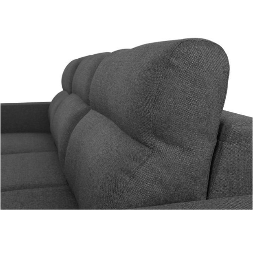 Canapé d'angle réversible convertible en tissu