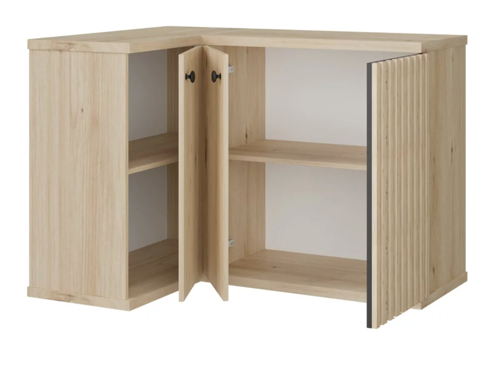 Commode, Buffet d'angle reversible moderne avec lattes décoratives - Decora Home