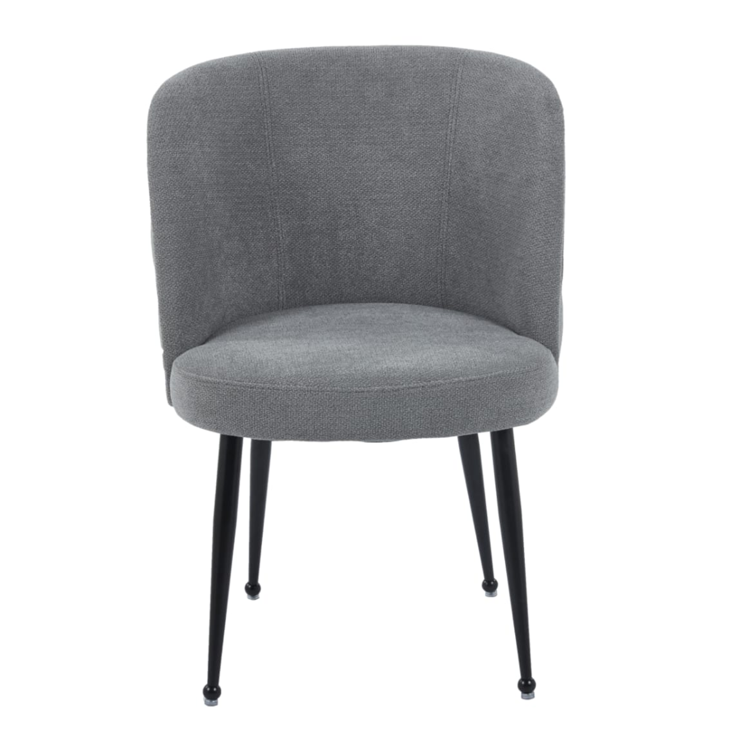 Chaise en tissu effet lin avec piètement métal– Design moderne et confortable