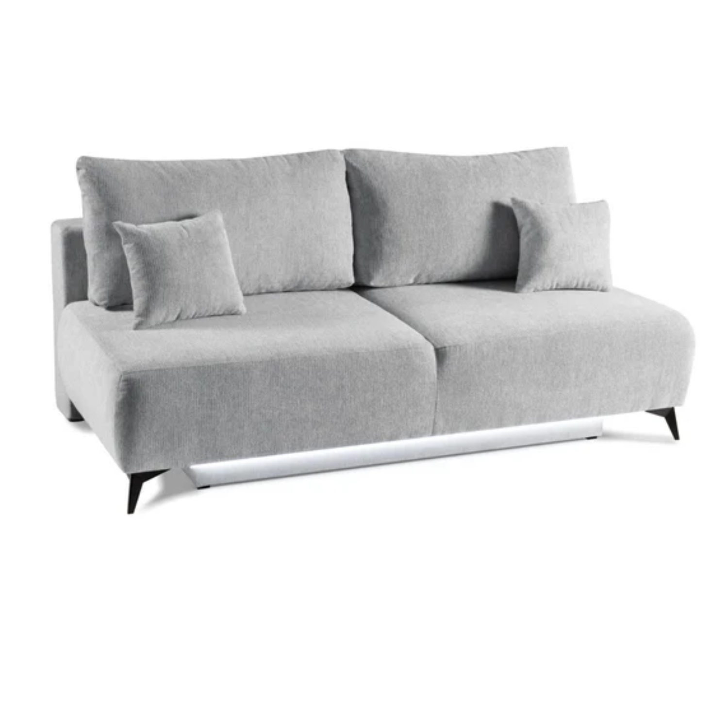 Canapé-lit 3 places – Design moderne, fonction couchage DL automatique, tissu et rangement