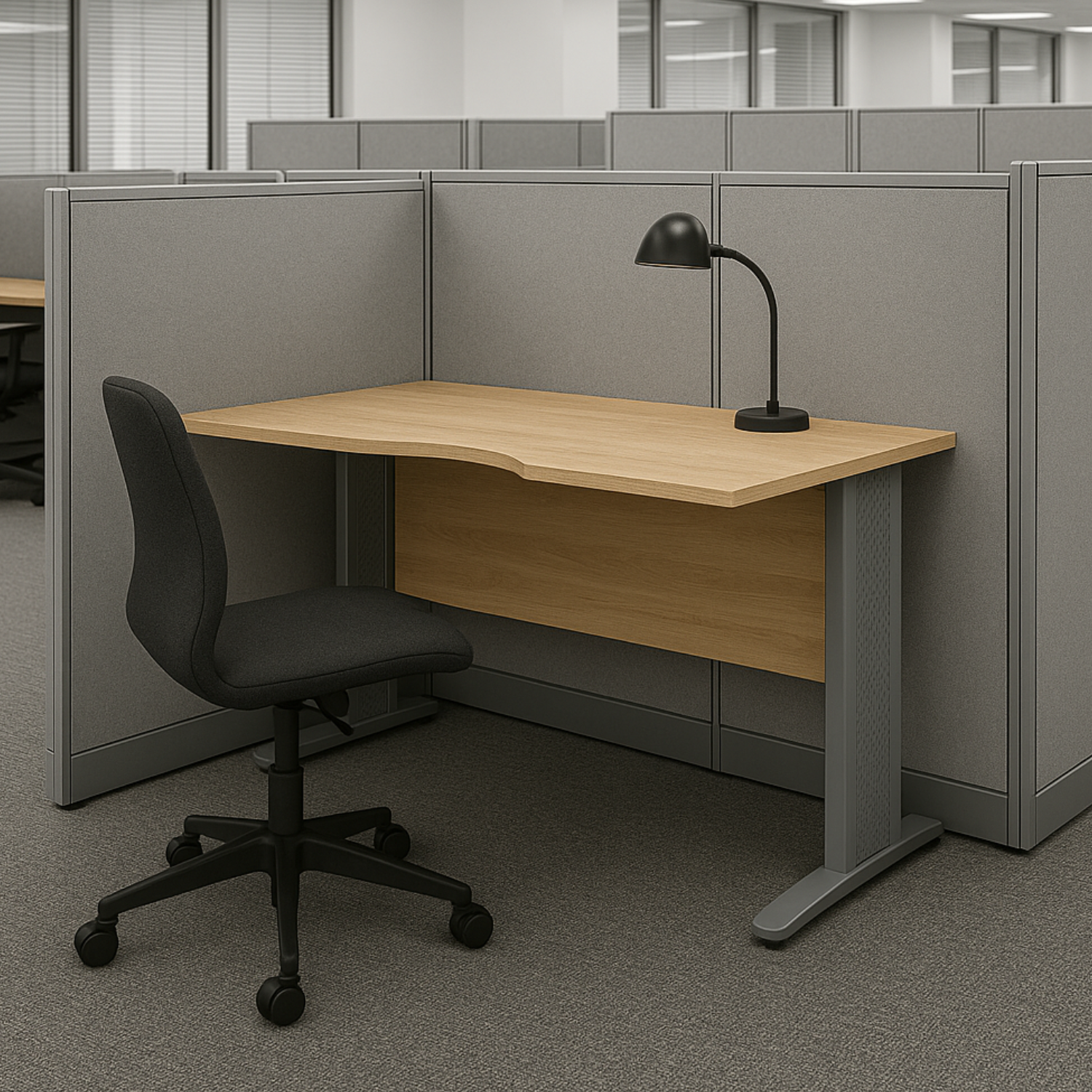 Bureau Moderne avec Bordure ABS - Résistant aux Rayures et à l'Humidité, Design Élégant