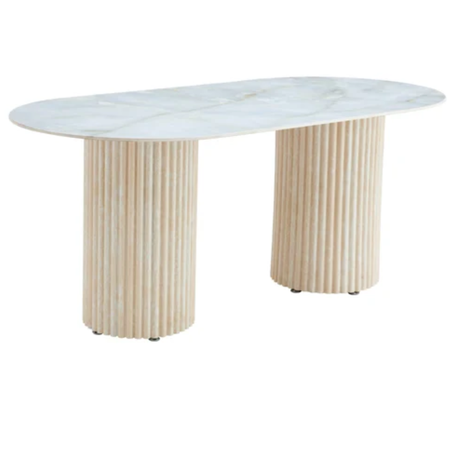 Table à Manger –Plateau Céramique Travertin ou Moka, Pieds Métal – Élégance Moderne 180x90 cm