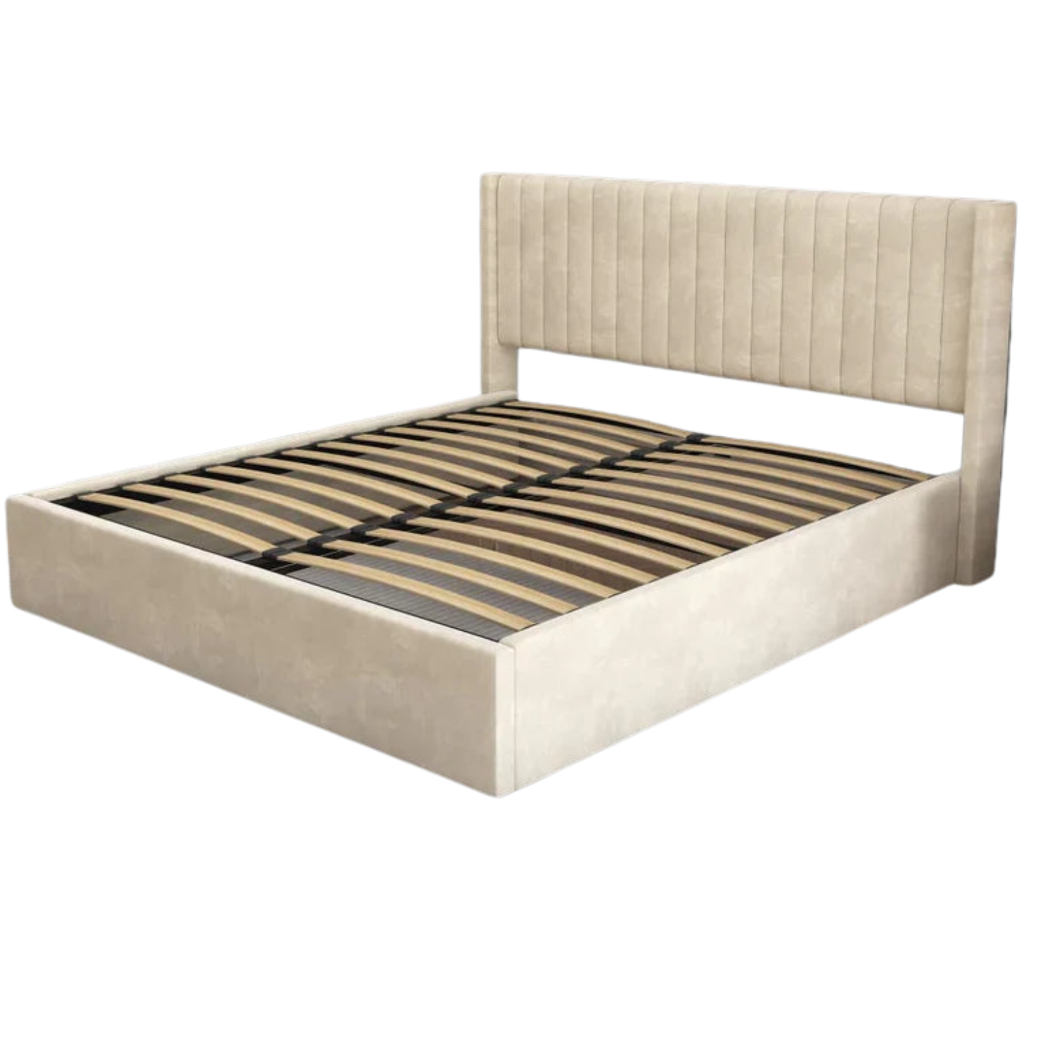 Lit Double Coffre AMÉLIA en Velours – Élégance, Confort et Rangement