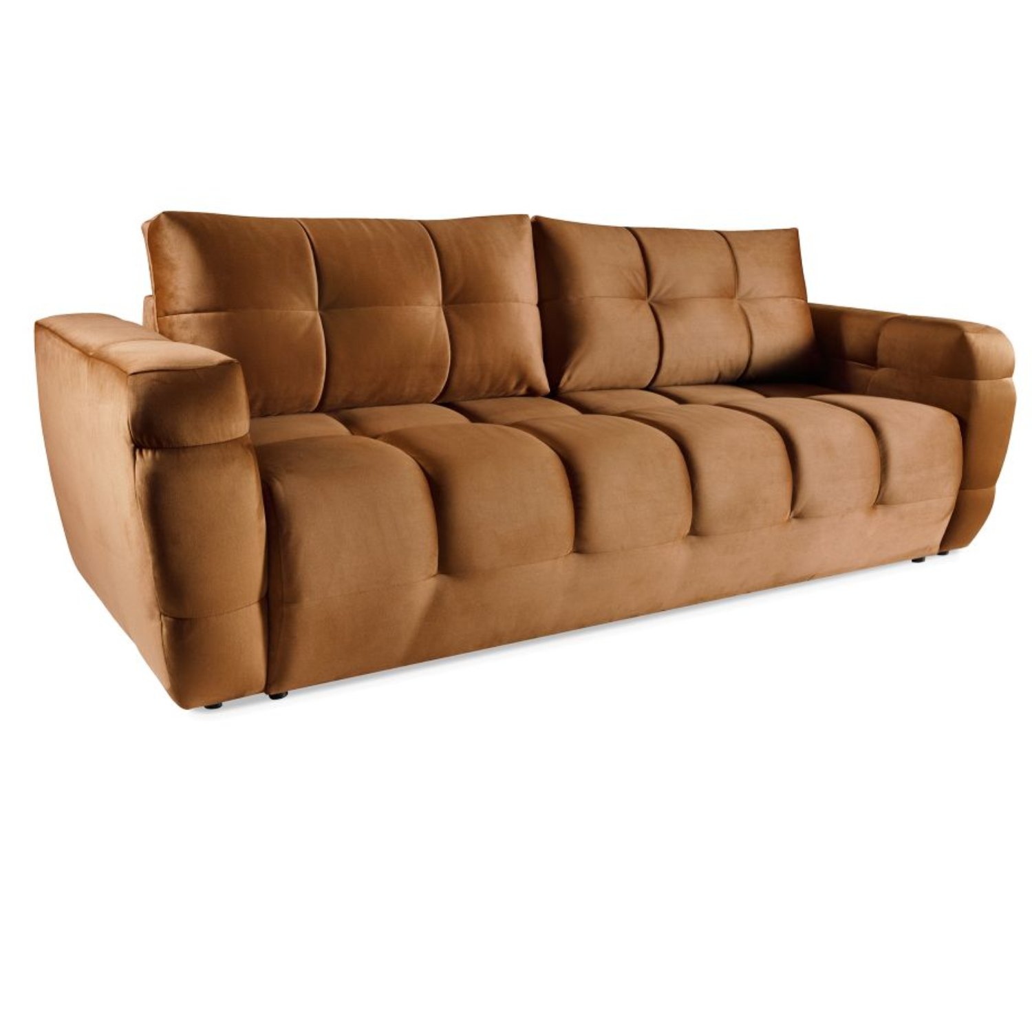 Canapé Convertible 3 Places  avec Coffre de Rangement et Fonction Lit 142x200 cm