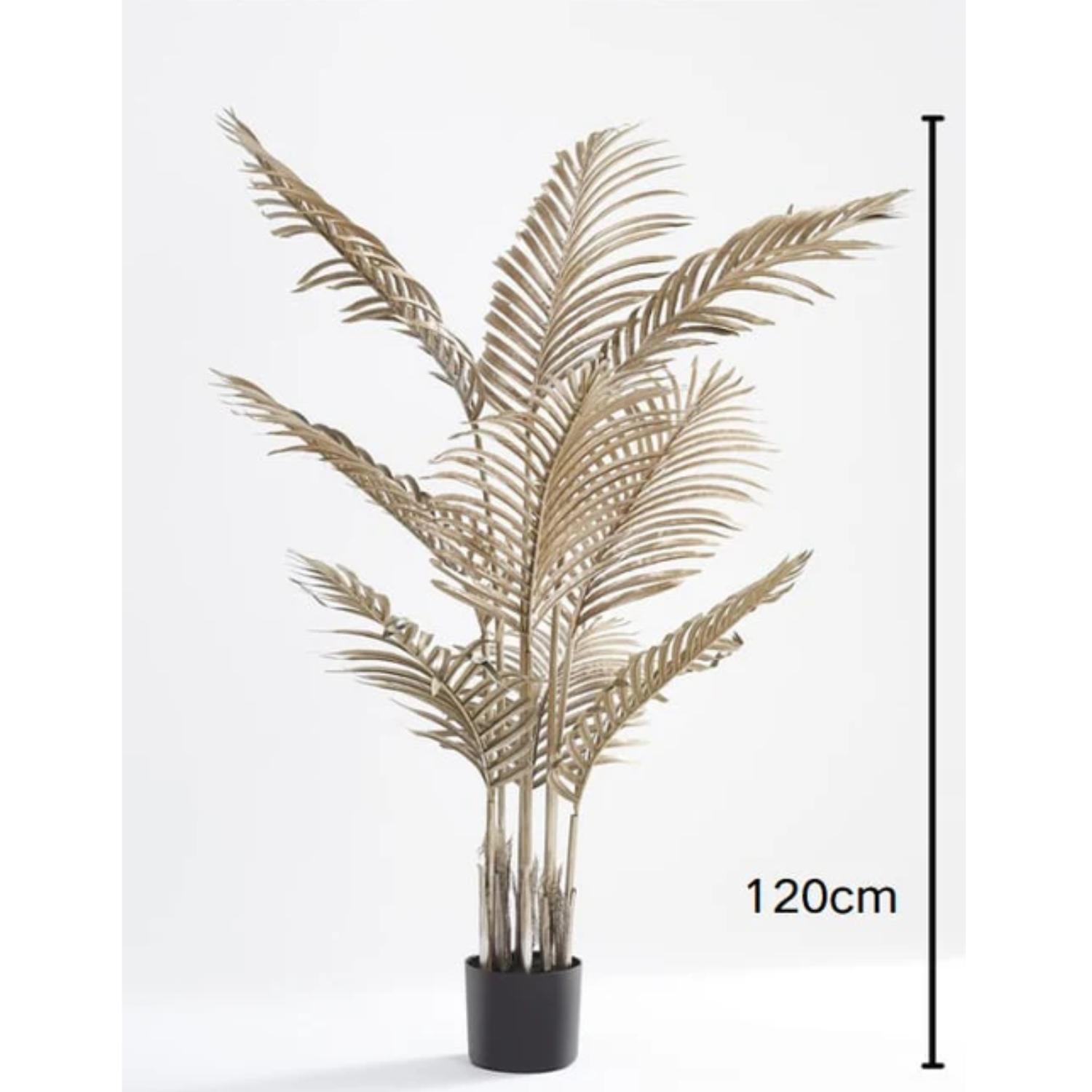 Palmier Artificiel Doré 120 cm avec Pot – Élégance Tropicale pour Intérieur Chic