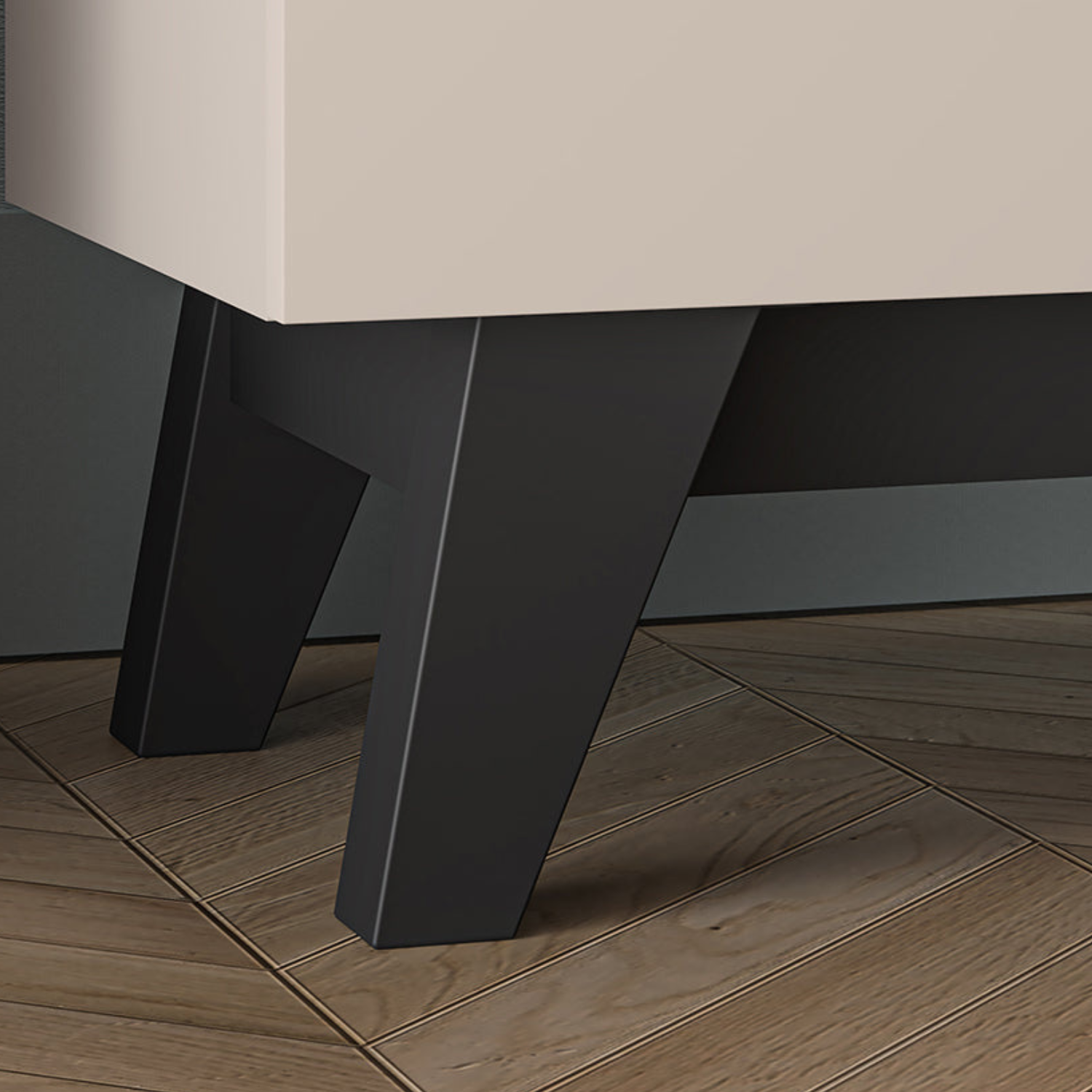 Table de Chevet – Design Élégant avec Tiroir Spacieux et Alcôve | Cachemire et Noir