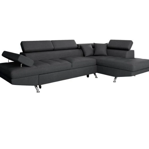Canapé d'angle convertible panoramique 5 places avec coffre – Confort, design et praticité au quotidien