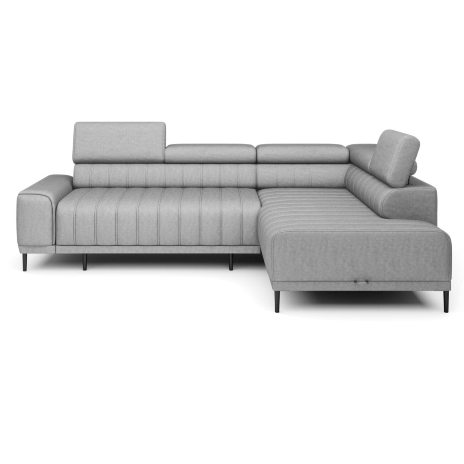 Canapé d’angle – Design moderne, appuis-tête réglables, lit d’appoint & coffre de rangement