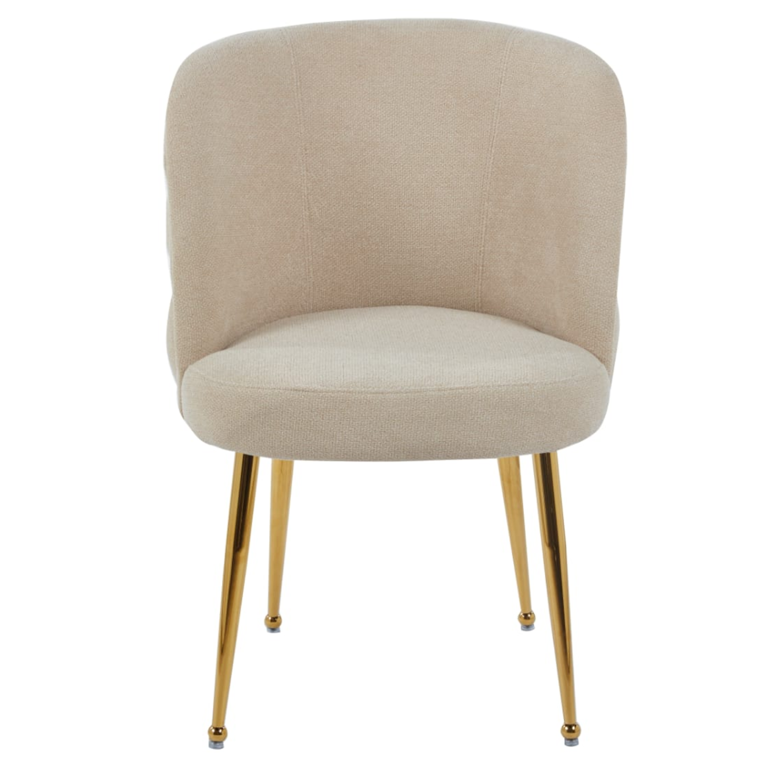 Chaise en tissu effet lin avec piètement métal– Design moderne et confortable