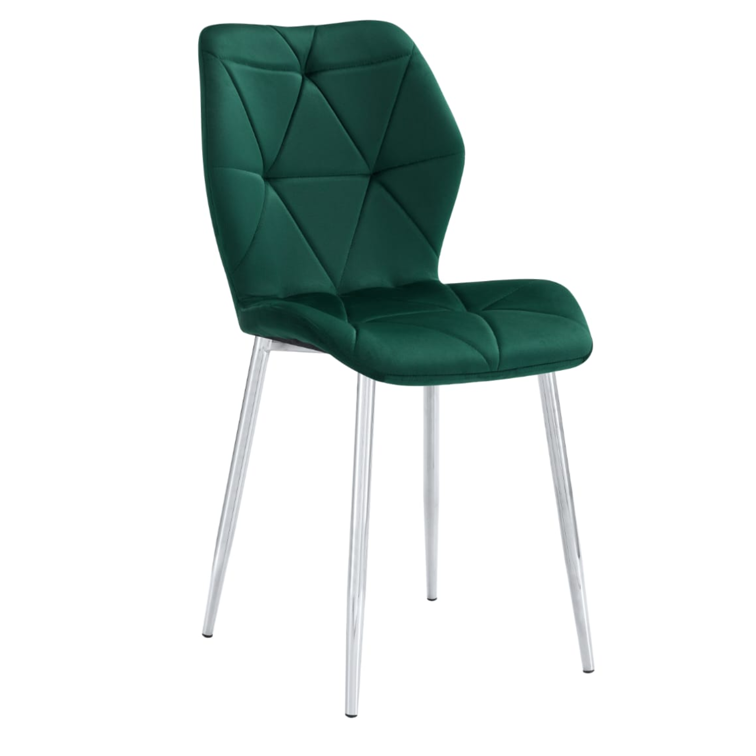 Chaise en Velours avec Pieds Métal Noir