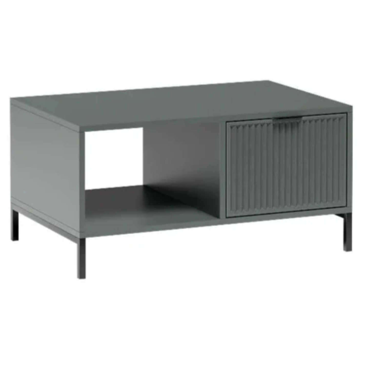 Table Basse Moderne avec Tiroir et Étagère