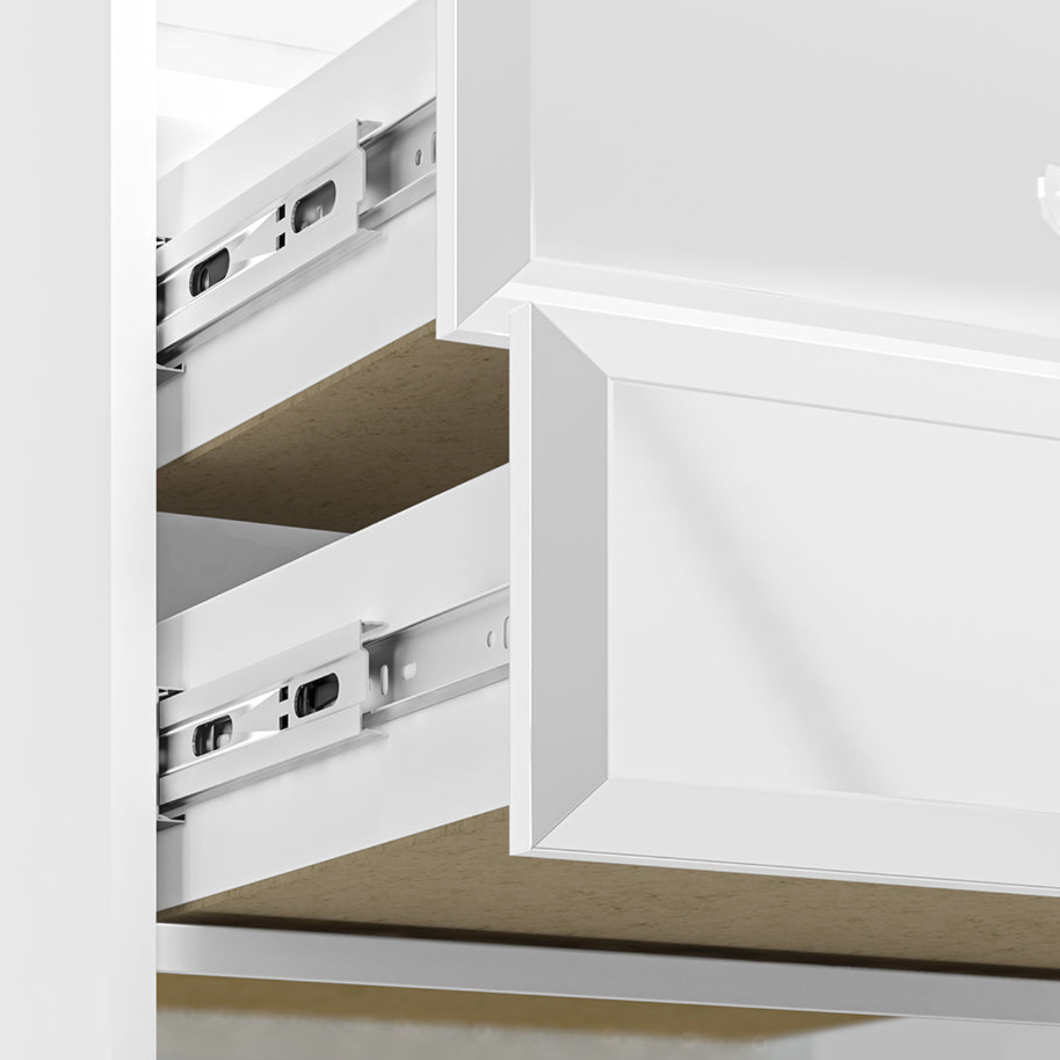 Table de Chevet – Élégance Moderne en Blanc Brillant avec Bordure ABS Durable