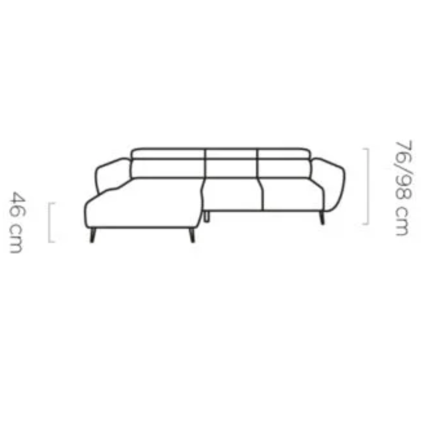 Canapé d’angle beige avec Assise extensible électrique