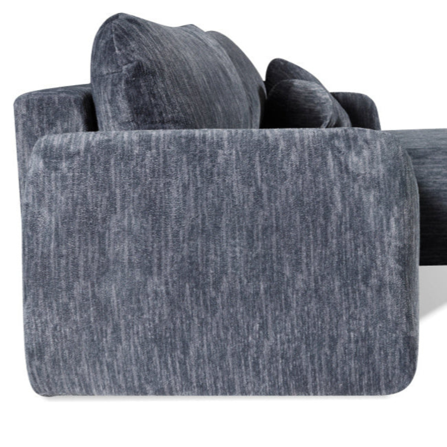 Canapé d’angle arrondi – Convertible, rangement intégré & tissu Ambience 18 doux et lumineux