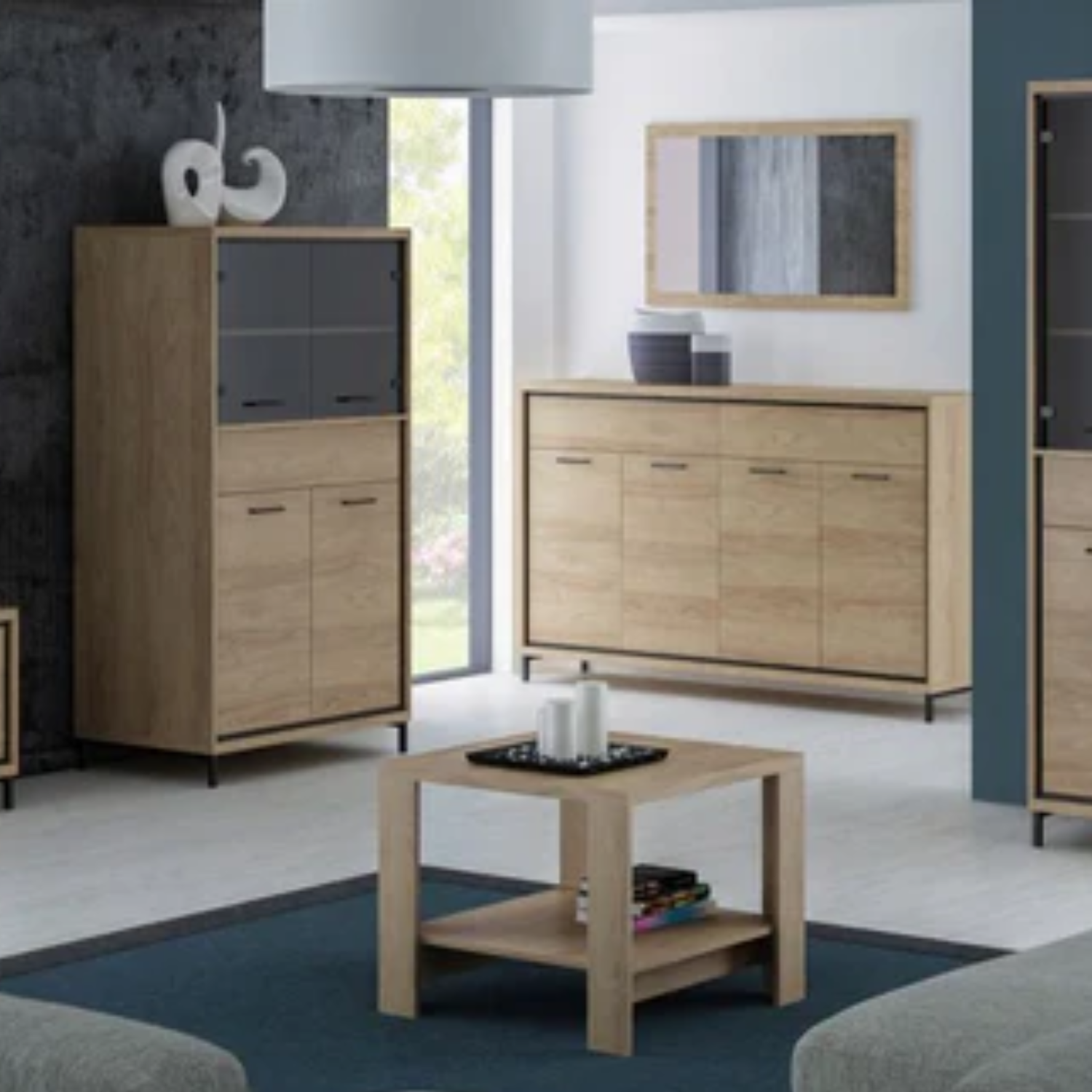 Table basse en Hickory Naturel