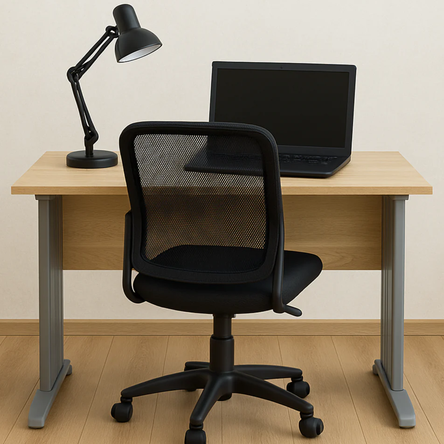 Bureau Moderne avec Bordure ABS - Résistant et Élégant en Lumière de Sonoma