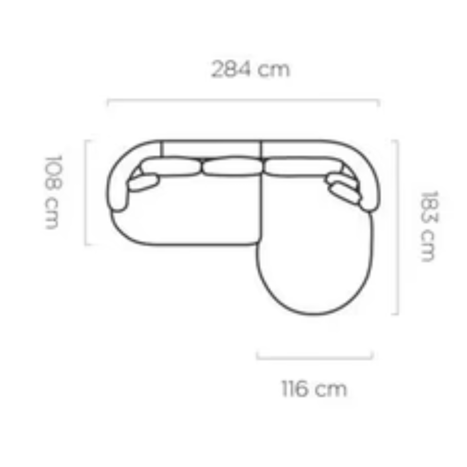 Canapé d’Angle Fiore S avec Coffre & Fonction Couchage – Design Arrondi